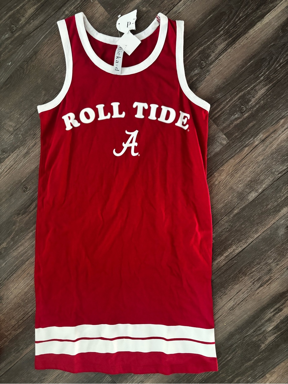Chicka-d Red 'Roll Tide' Sleeveless Dress officially licensed NWT